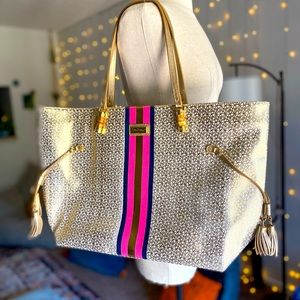Lilly Pulitzer Mizner Tote Gold/Pink